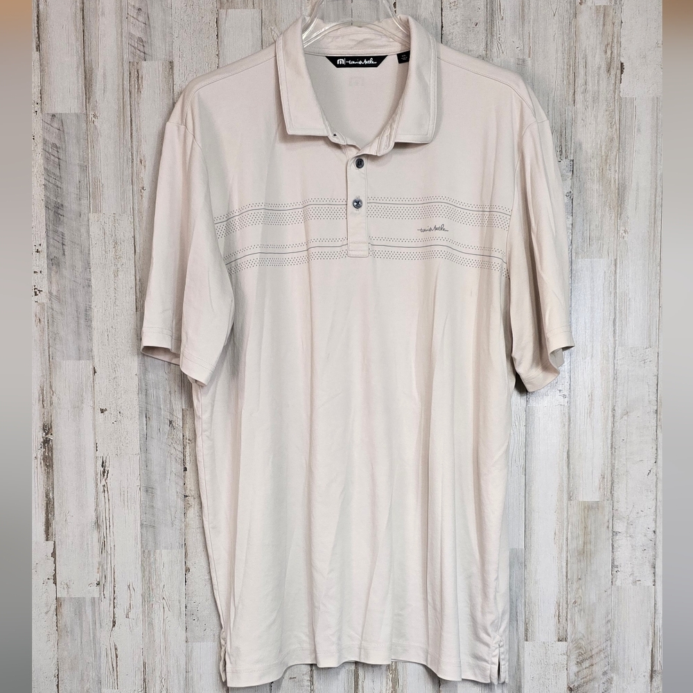 Travis Mathew XXL Polo Shirt Turn Back Moonbeam Golf